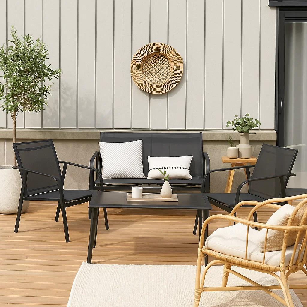 Juego de Terraza Aero 3 Sofás y 1 Mesa de Centro