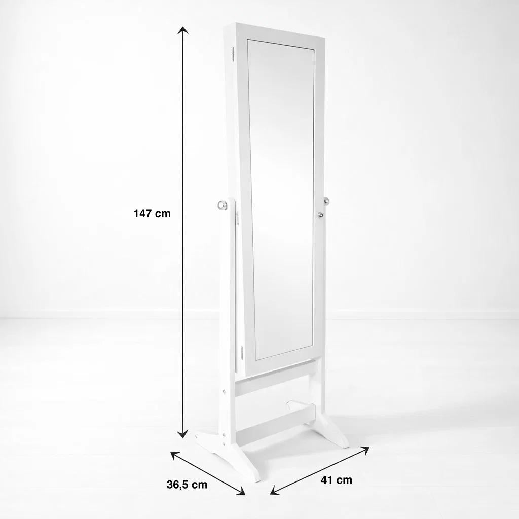 Mueble Espejo Joyero Blanco