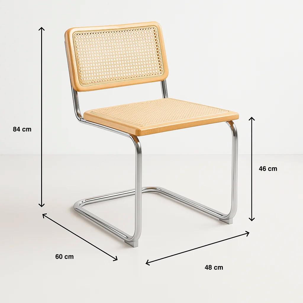 Silla Breuer Madera y Rattan - Madera