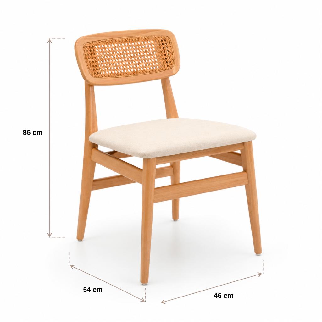 Silla de comedor Madera Loke 46x54x86