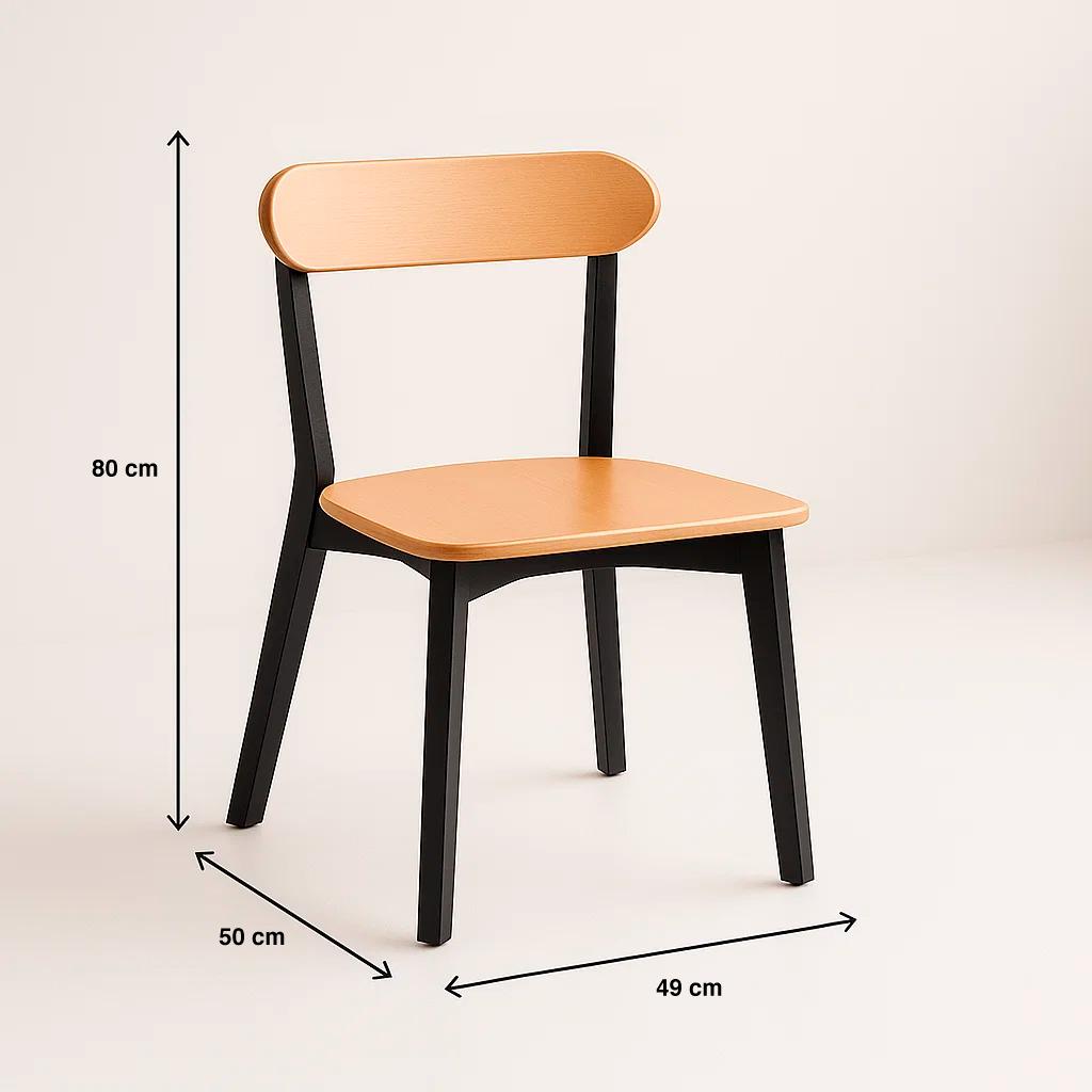 Silla Fresno de Madera - Negra