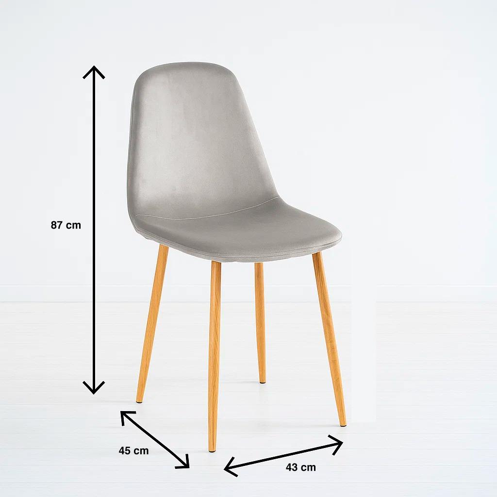 Silla Spoon Velvet - Gris