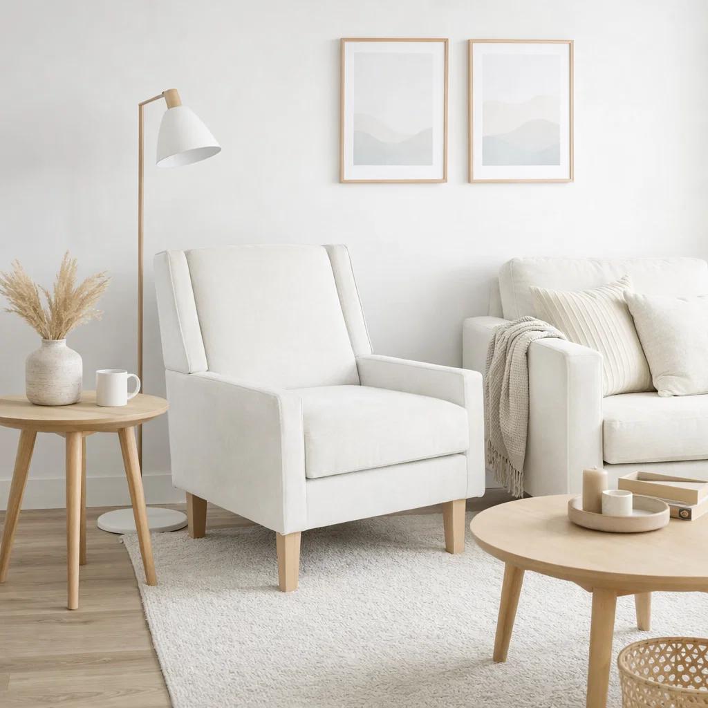 Sillón Elegance Home en Tela Beige