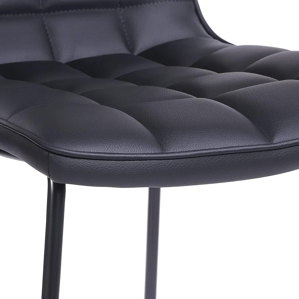 Taburete Milano Cuero Sintetico con Patas Metálicas Estilo Industrial