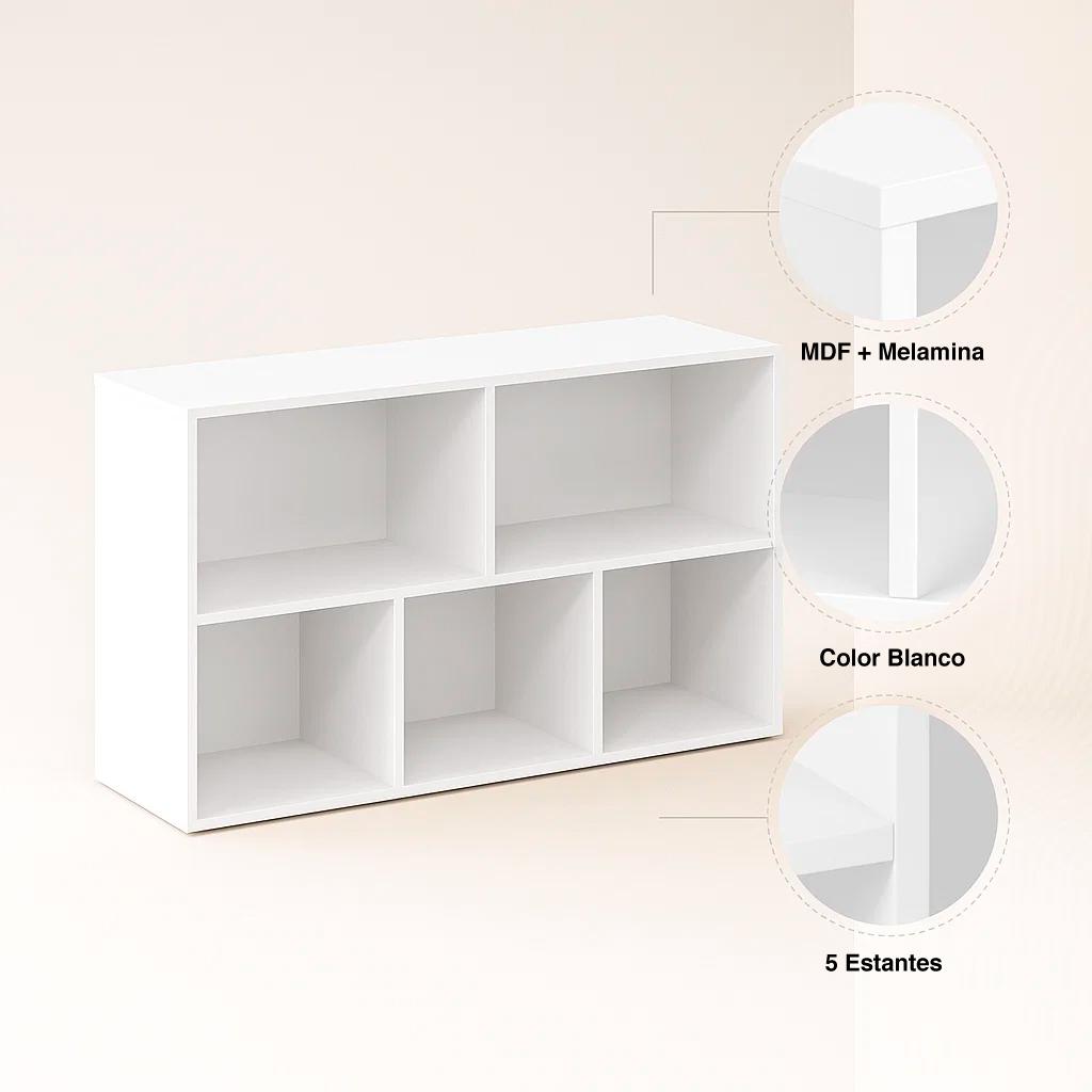 Estantería Baja MultiBox 80x24x49.5 Blanca