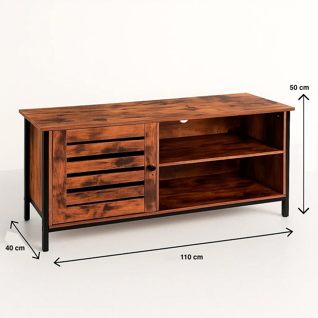 Rack de TV Rustik Madera Oscura Walnut