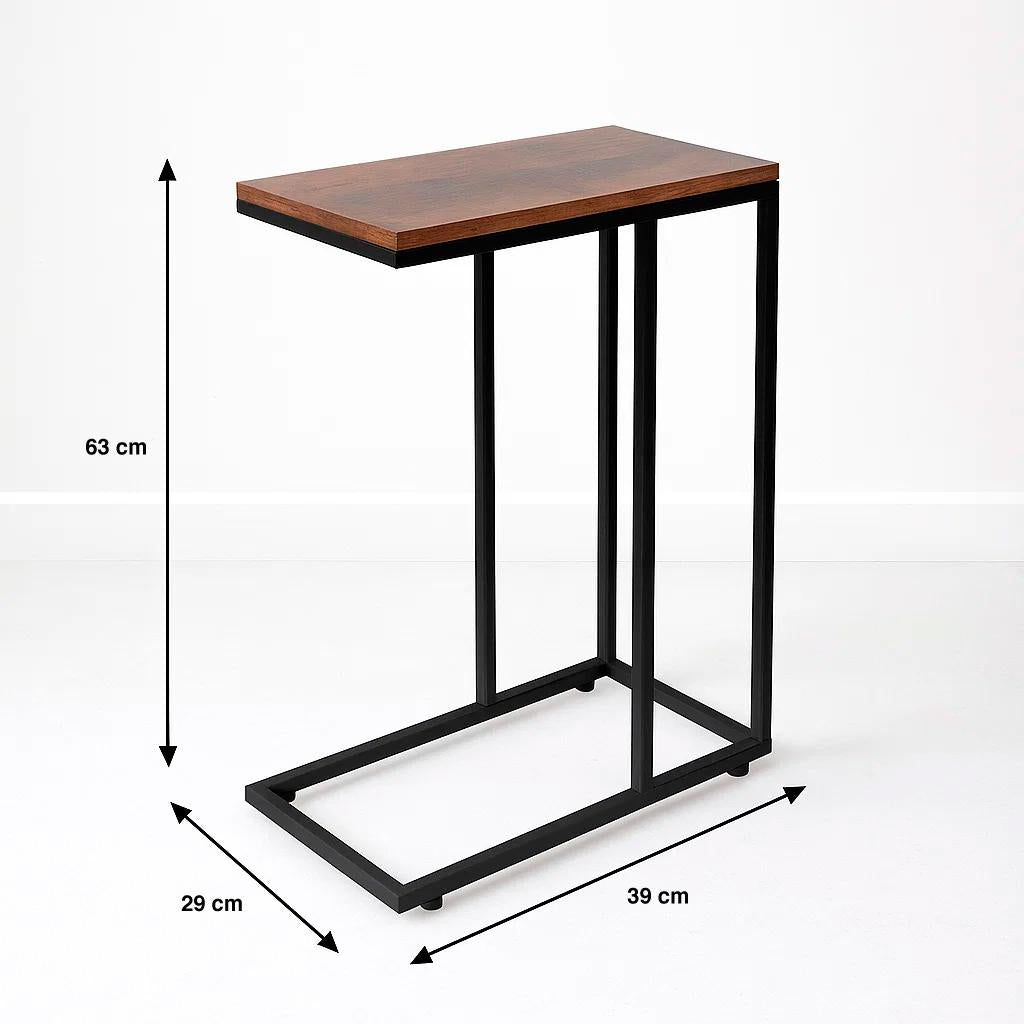 Mesa Lateral Moderna con Marco Metálico