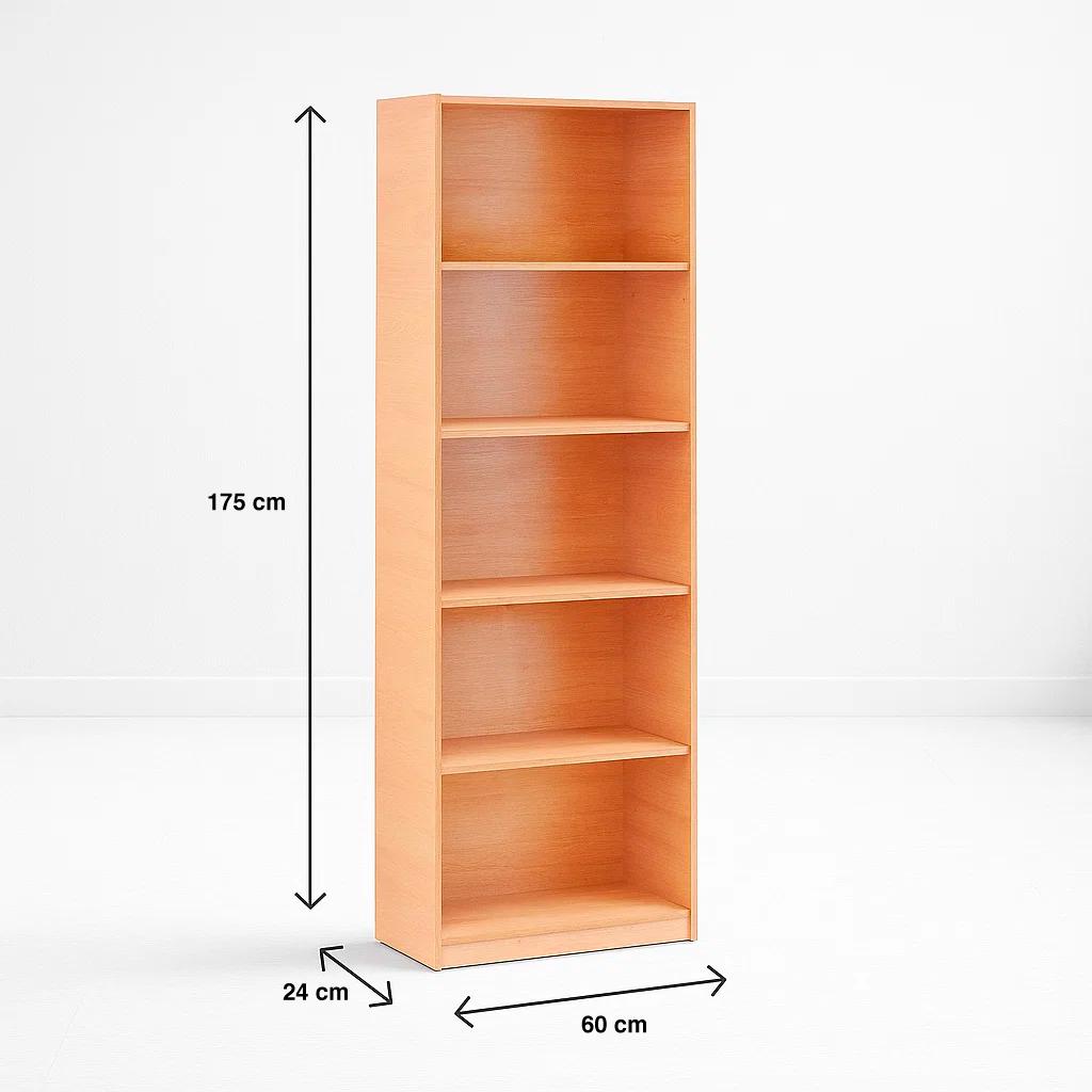 Librero Reka de 5 espacios alto - Madera