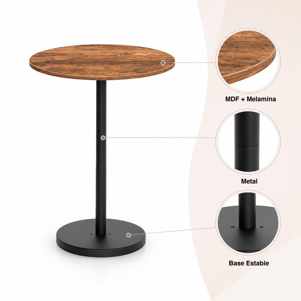Mesa alta para bar Bofya 60x60x100