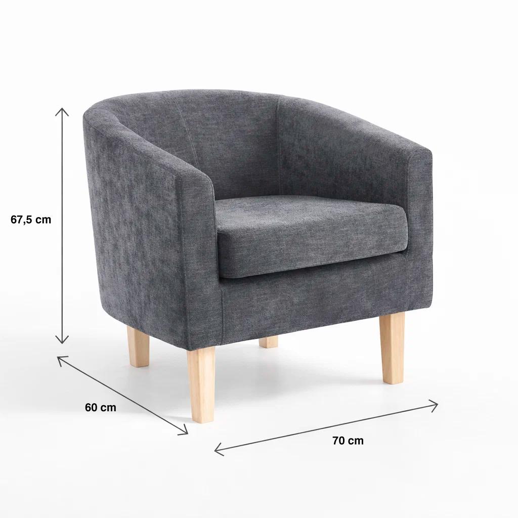 Sillón Compacto WoodLine - Gris
