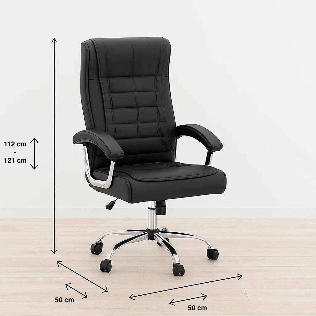 Silla Toscana Ejecutiva de Oficina  - Negro