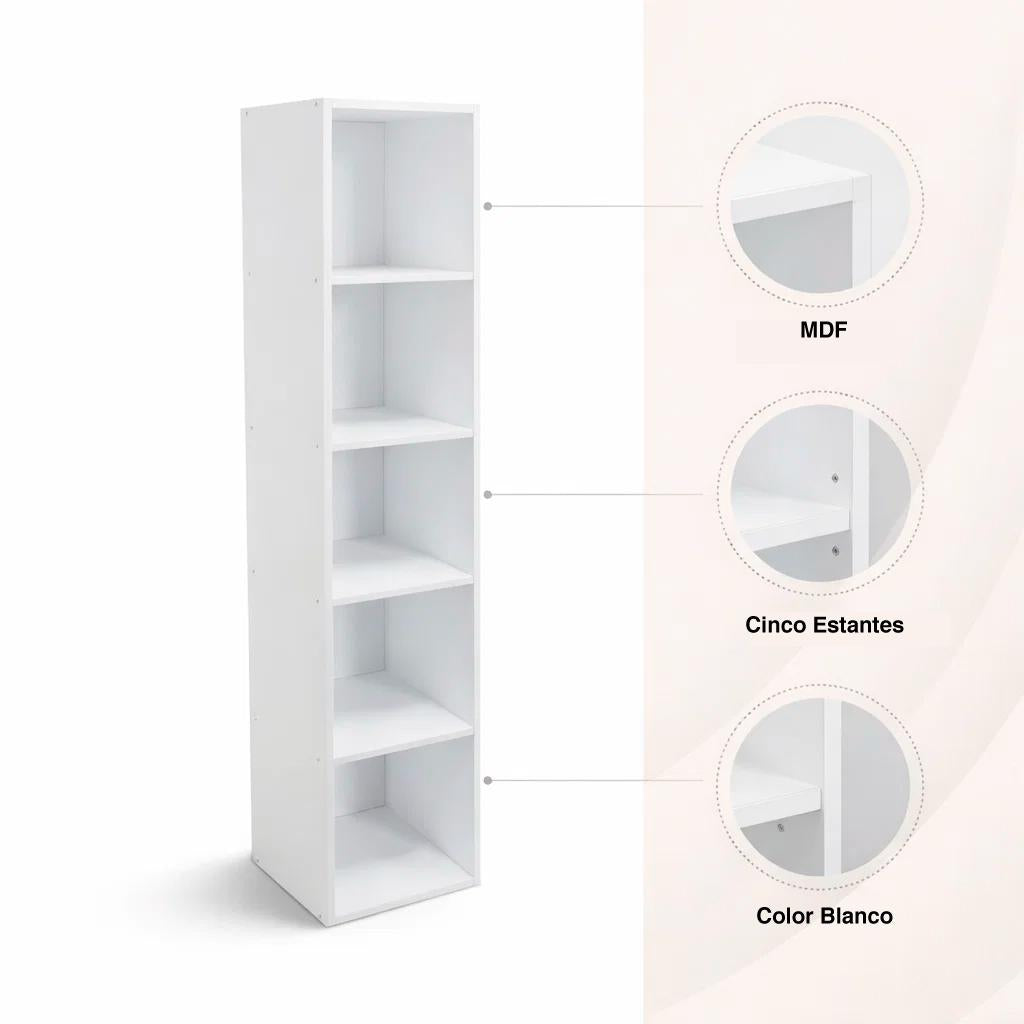 Estante Eiry 5 Color Blanco
