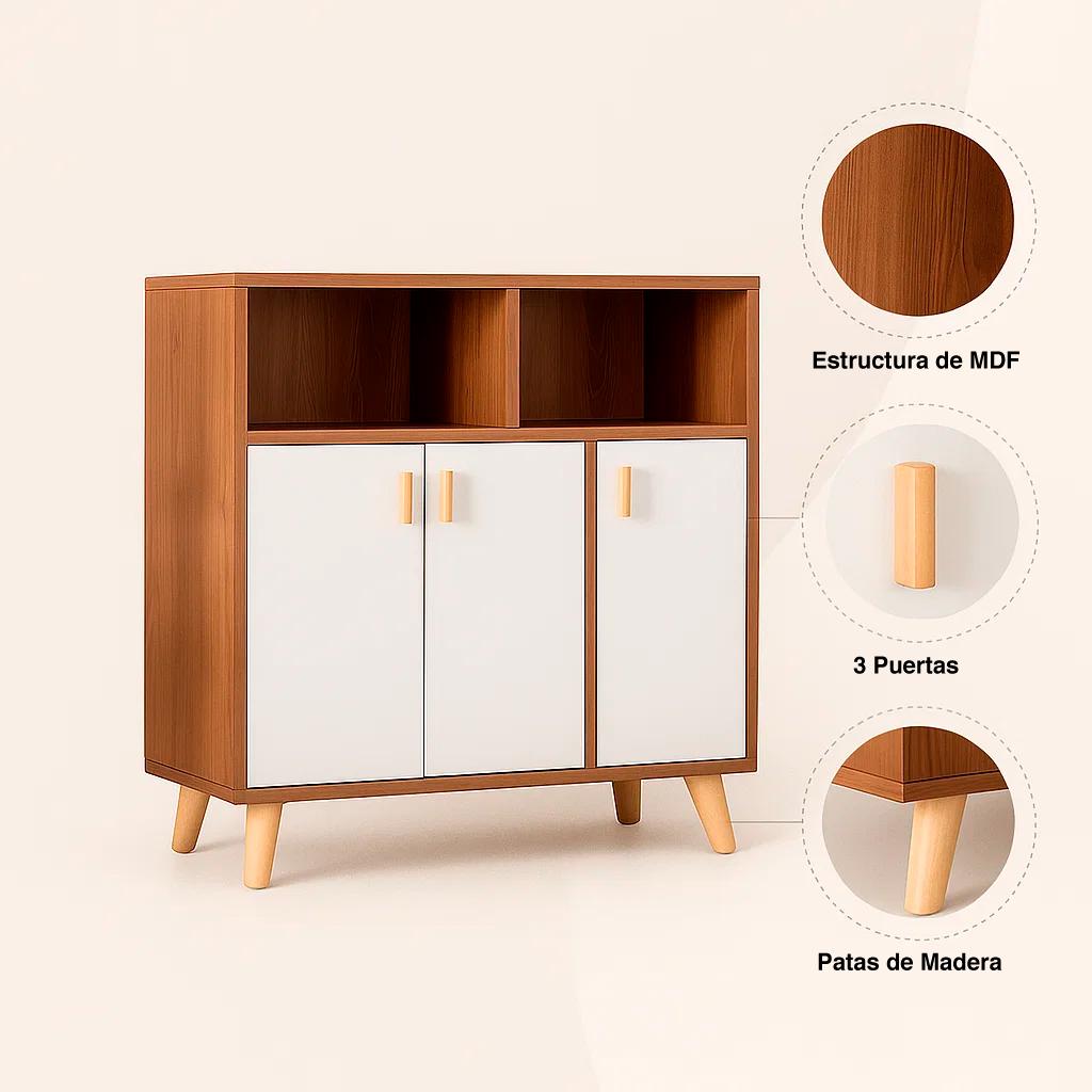 Cómoda Zapatero blanca madera MDF