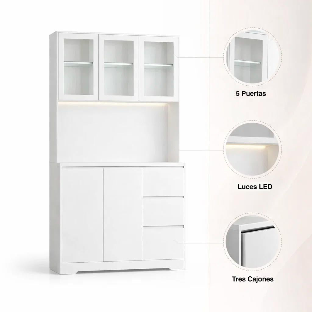 Mueble Buffet Alto LumiGlass