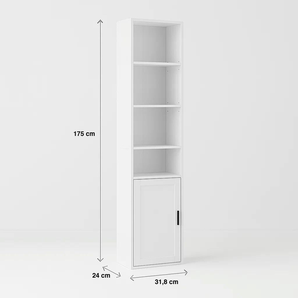 Librero MultiStore con Puerta - Blanco