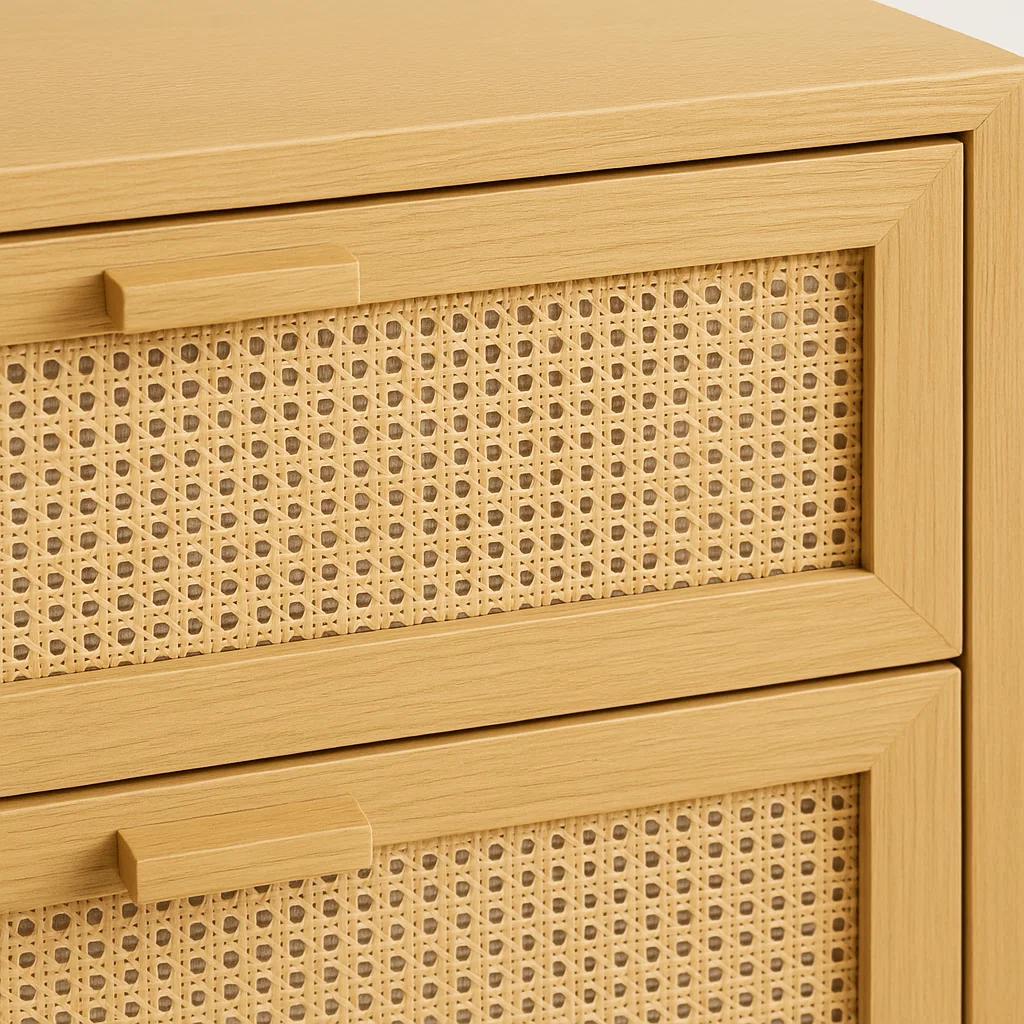 Velador Eames Mesh Doble 40x55 - Madera Clara