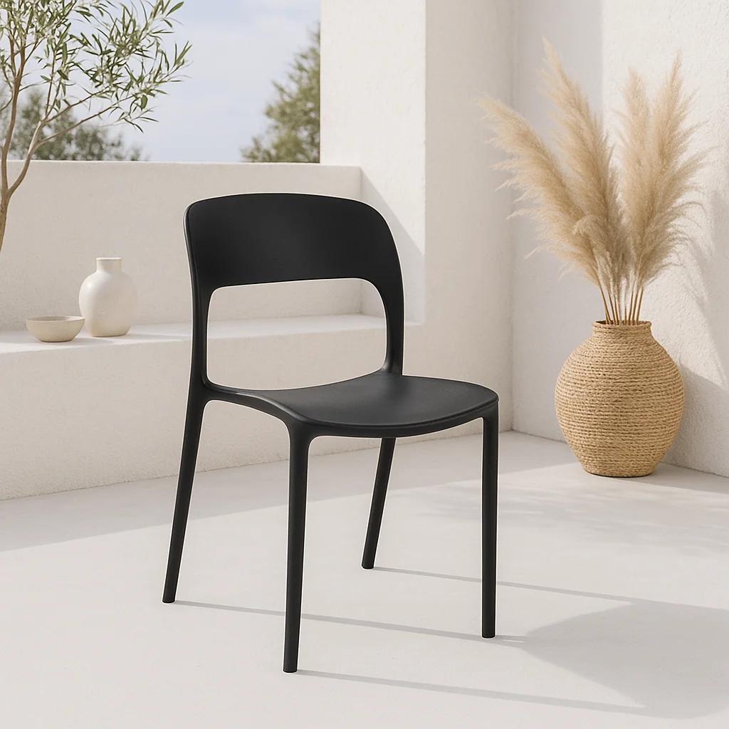 Silla de Comedor o Terraza Alto Tráfico Kentucky - Negra