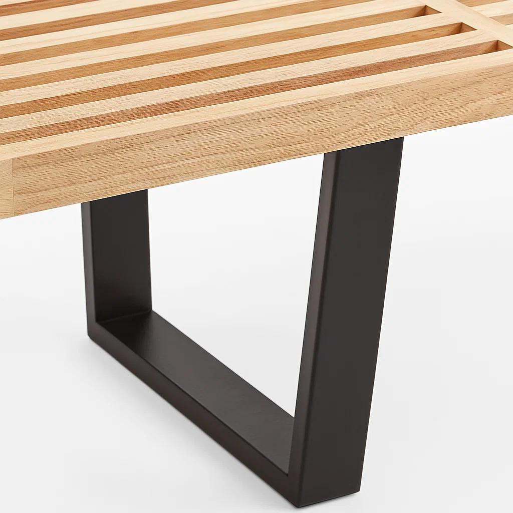 Banqueta de Madera y Metal George Nelson 160cm