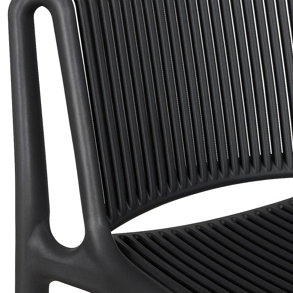 Taburete Alto Capri Polipropileno - Negro
