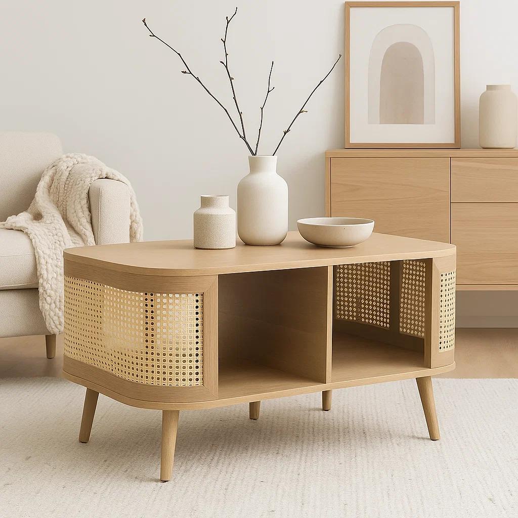 Mesa de Centro Siena Rattan - Natural