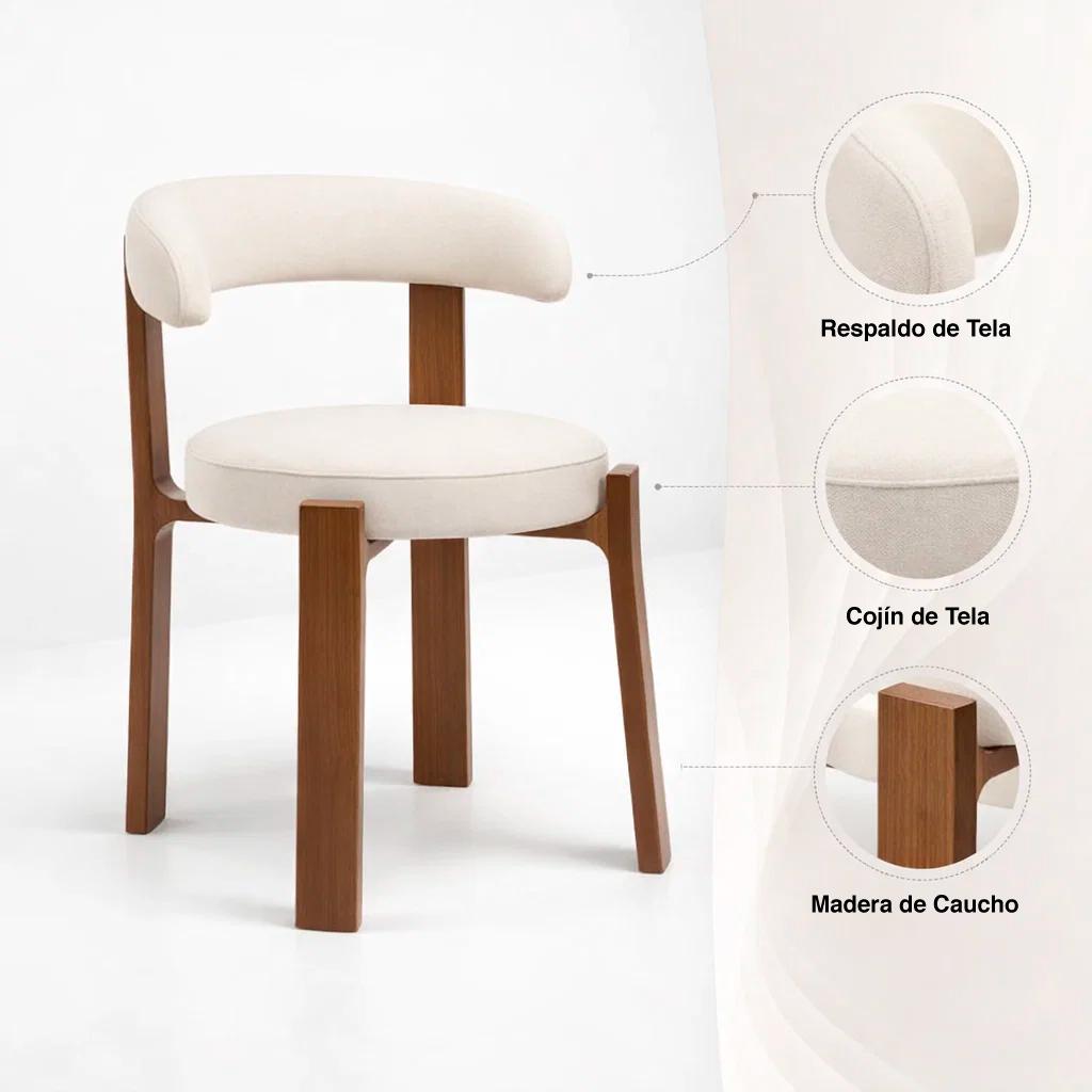 Silla Sitial Hima Respaldo Curvo -  Blanca
