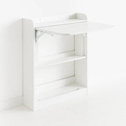 Escritorio Multifuncional Blanco - Compacto con Estanterías 64x20x82