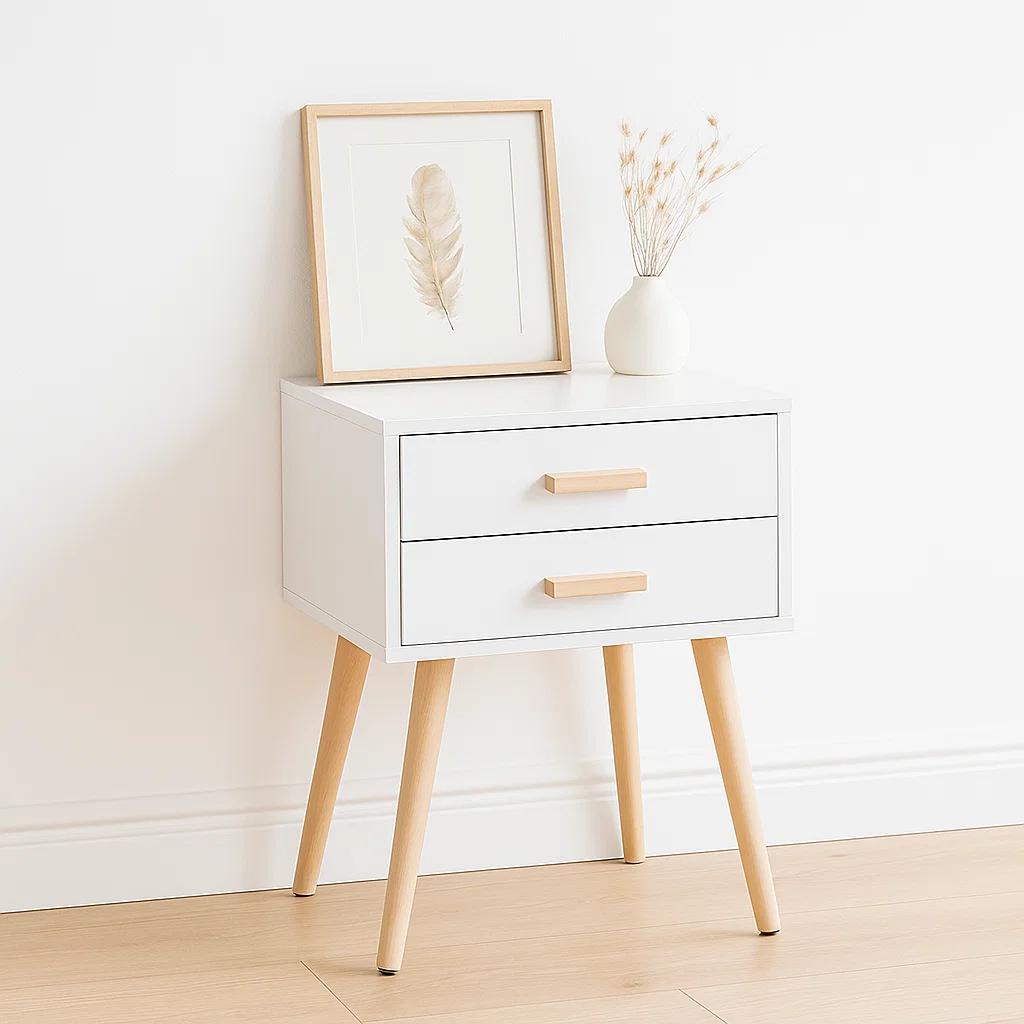 Velador Eames Doble 40x30x60 - Blanco