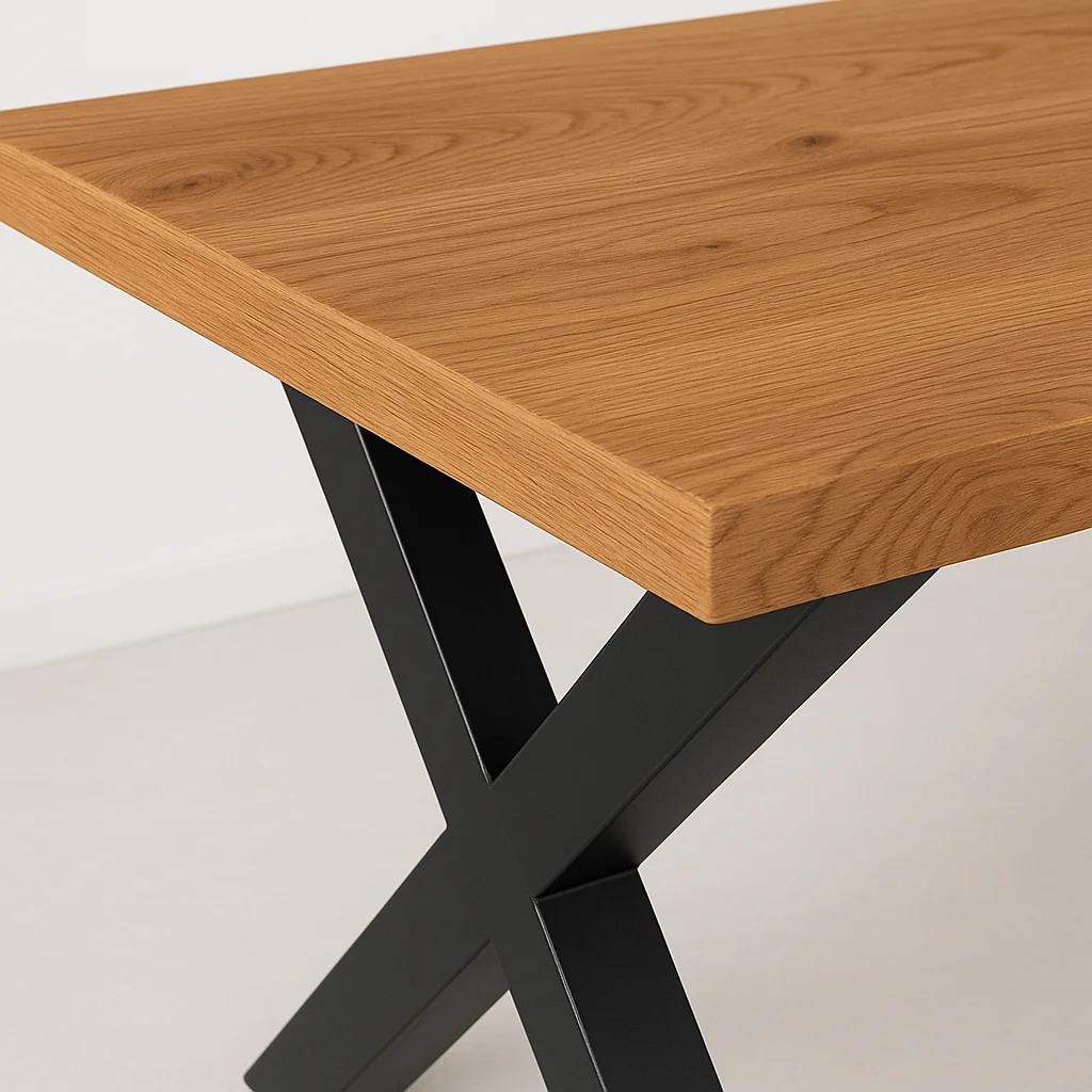 Mesa industrial Color Madera y Metal Cross 140x90