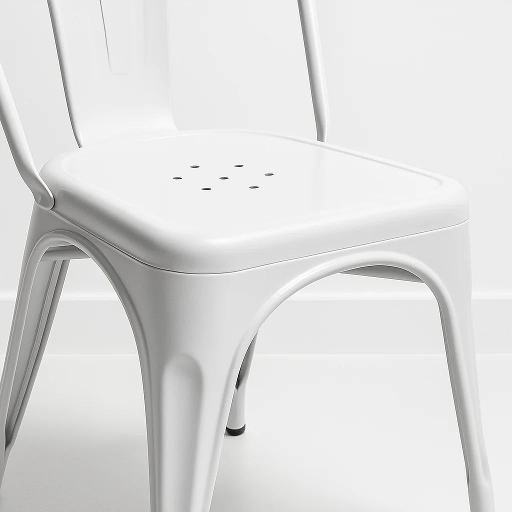 Silla Tolix de Comedor o Terraza Exterior - Blanca