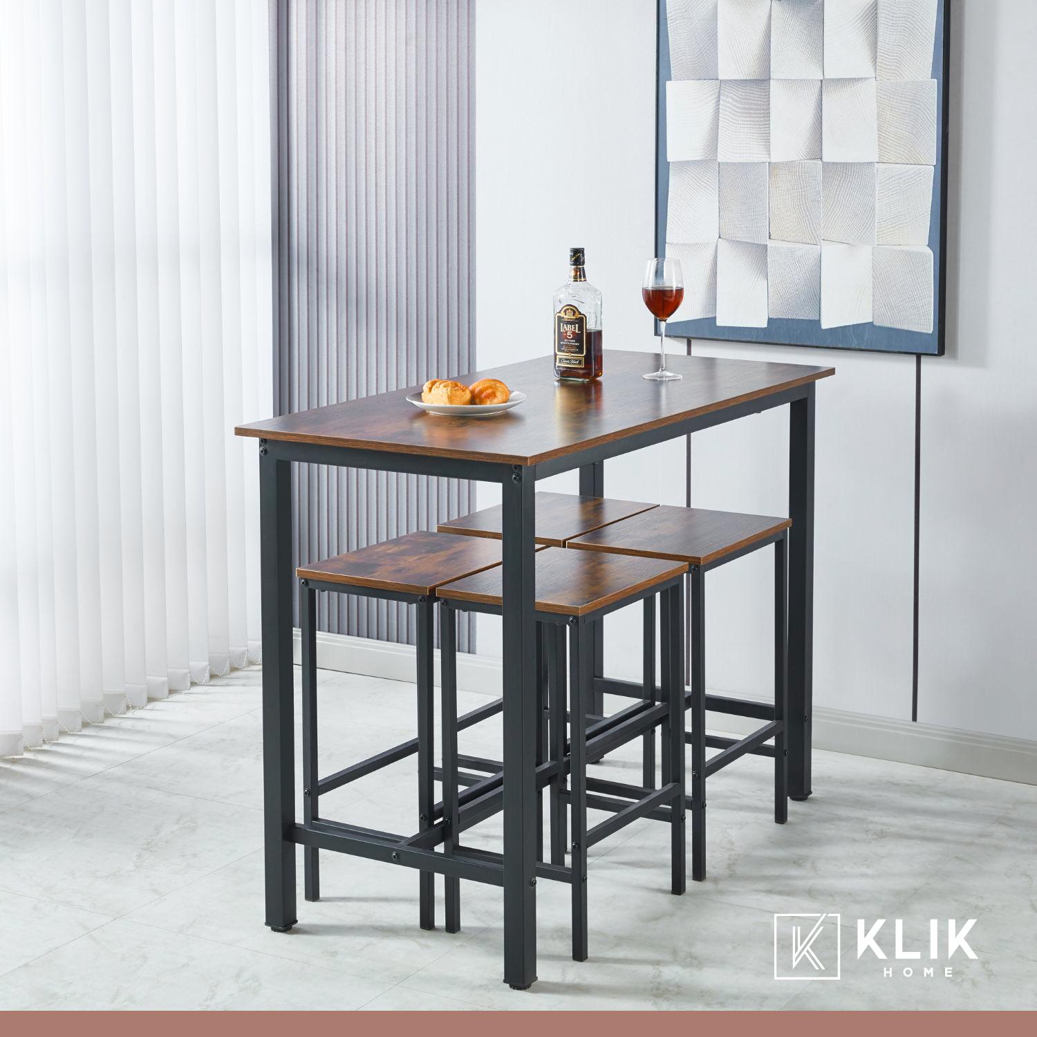 Set de comedor para cocina con pisos taburetes madera industrial