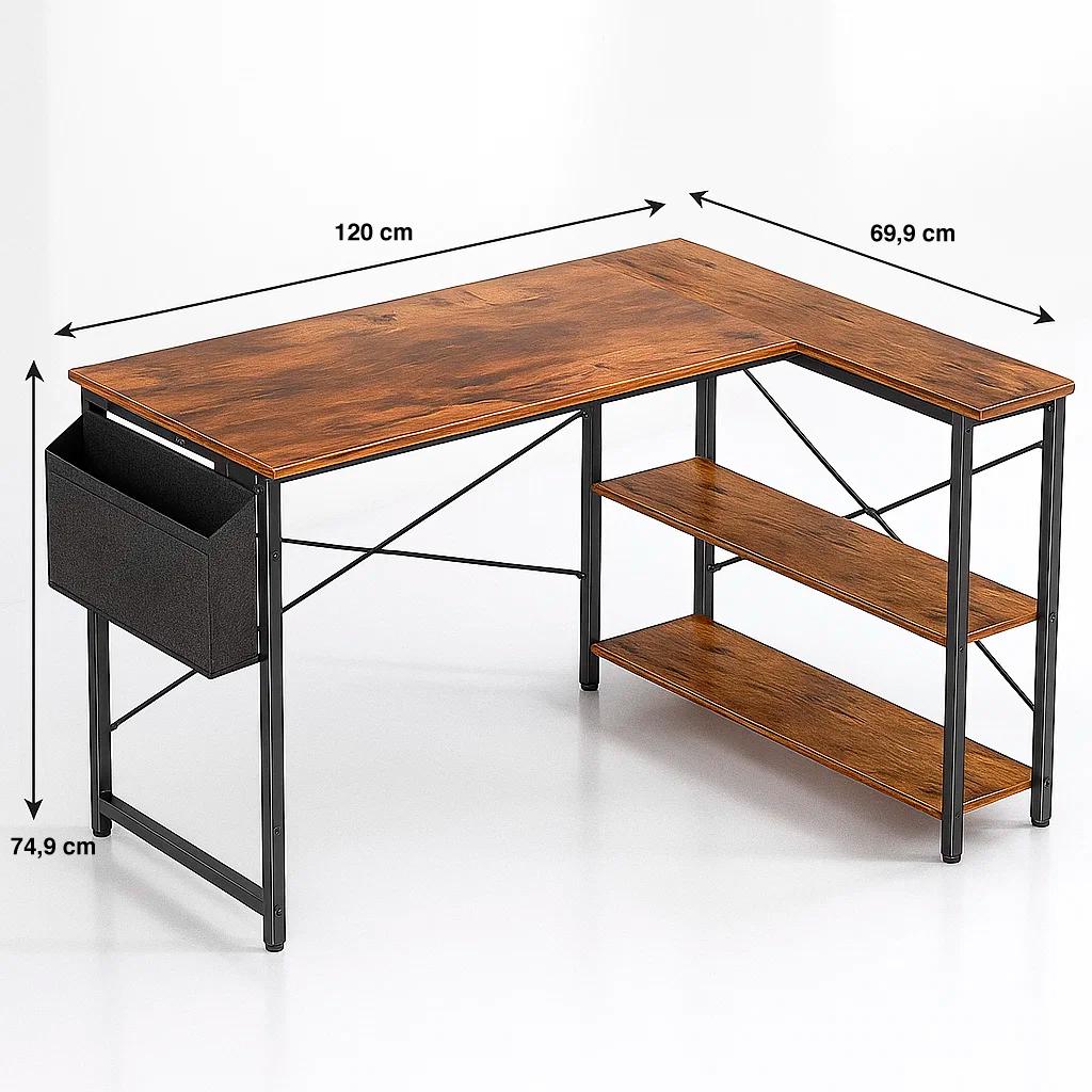 Escritorio Rustik esquinero 120cm