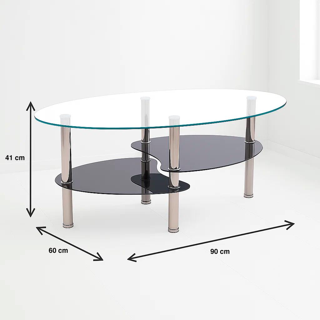 Mesa de centro vidrio 2 caras
