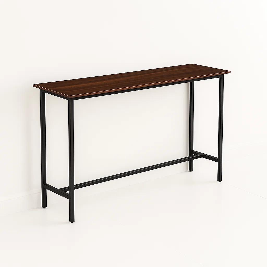 Mesa de Arrimo o Bar Alta Rustik - Madera Oscura Walnut