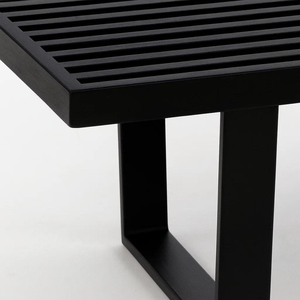 Banqueta de Madera y Metal George Nelson 160cm - Negra
