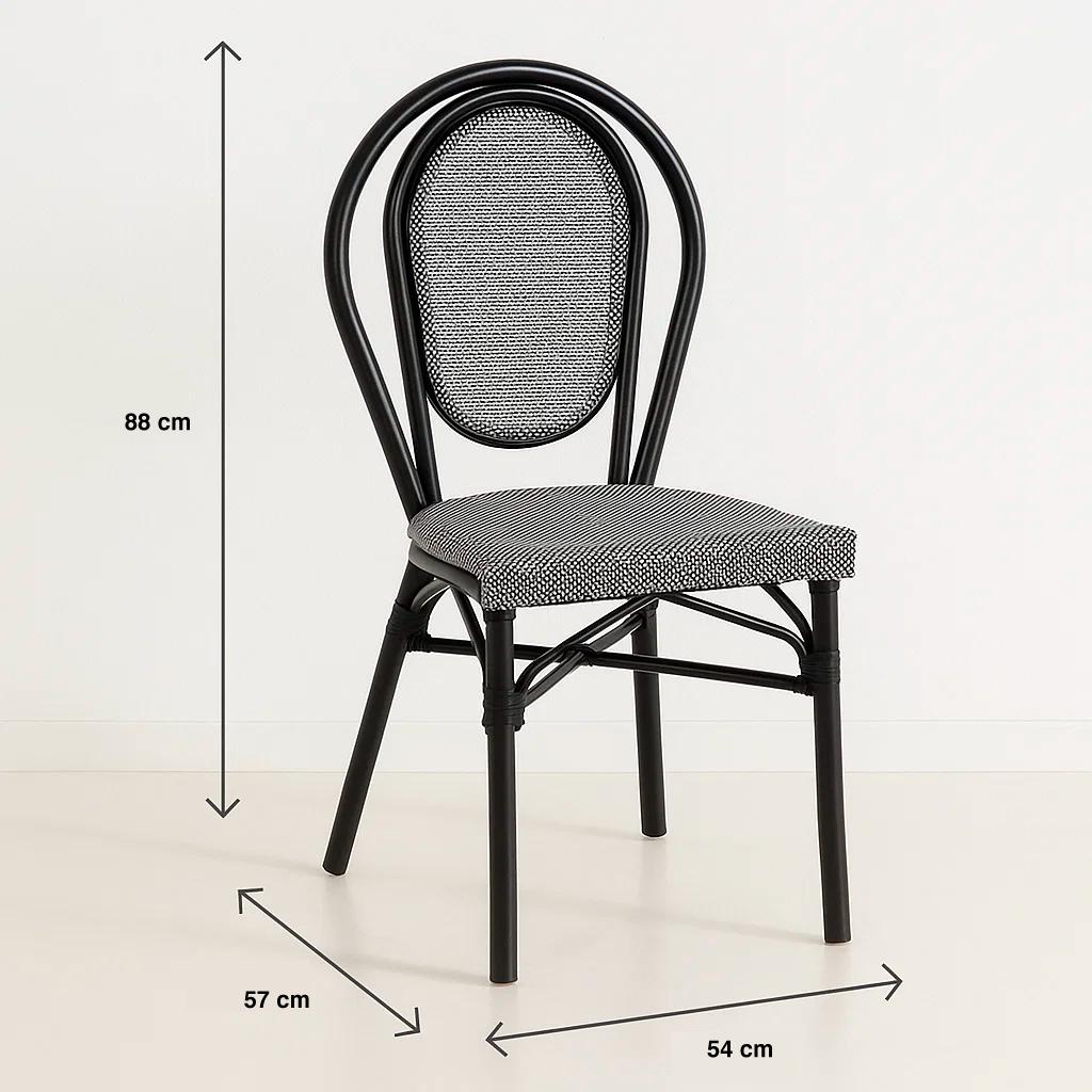 Silla Provence Parisina Rattan - Gris Claro