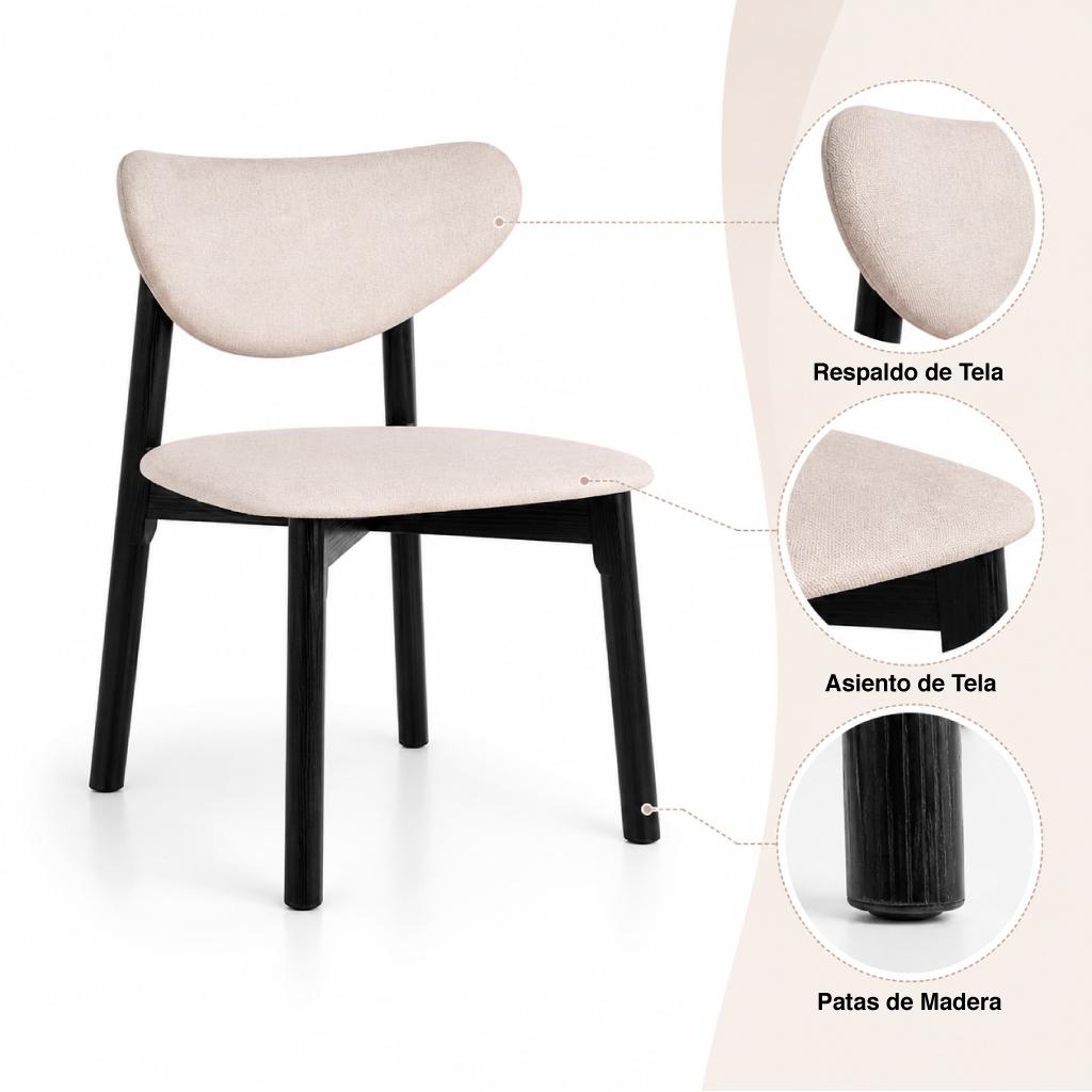 Silla de comedor Teng 49X61x80