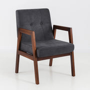 Sillón Marlow de Terciopelo - Gris Oscuro