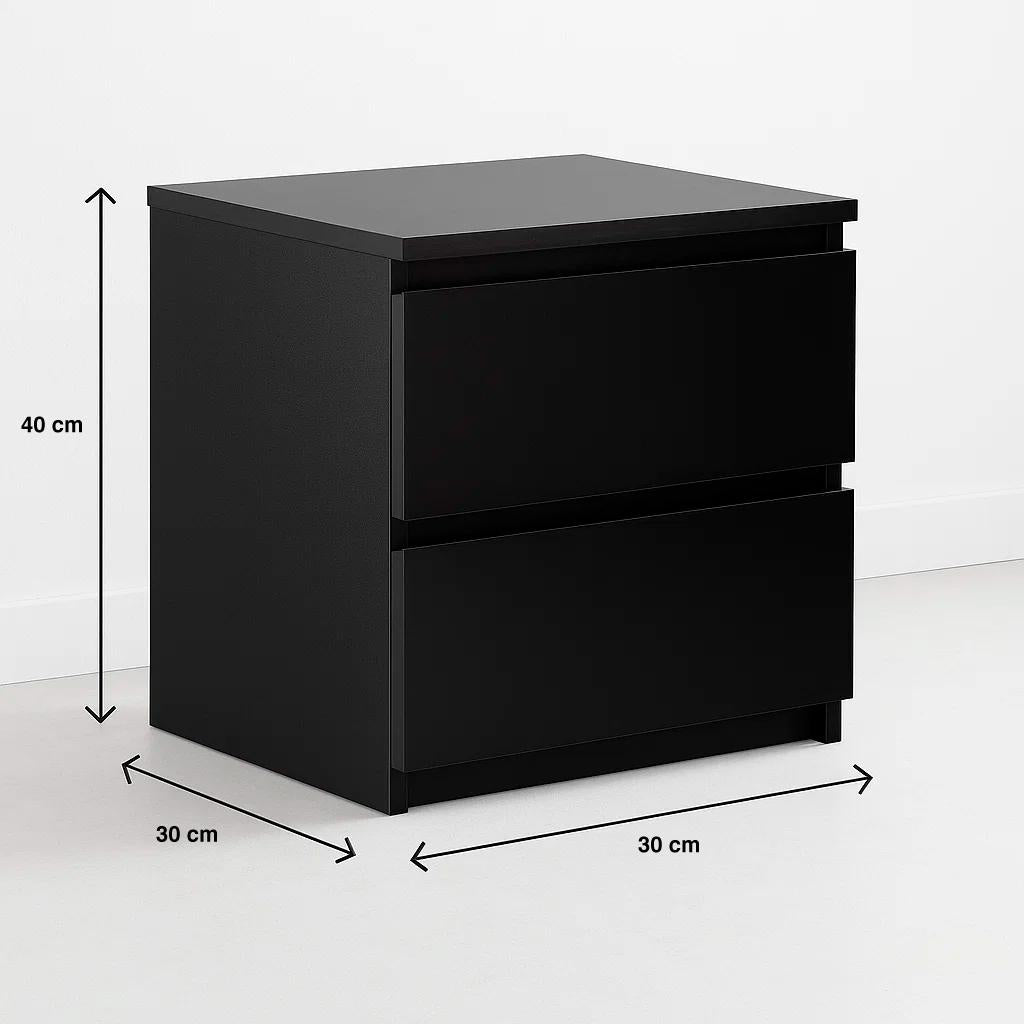 Velador Cajon Doble Minimal 30x40 Oscuro