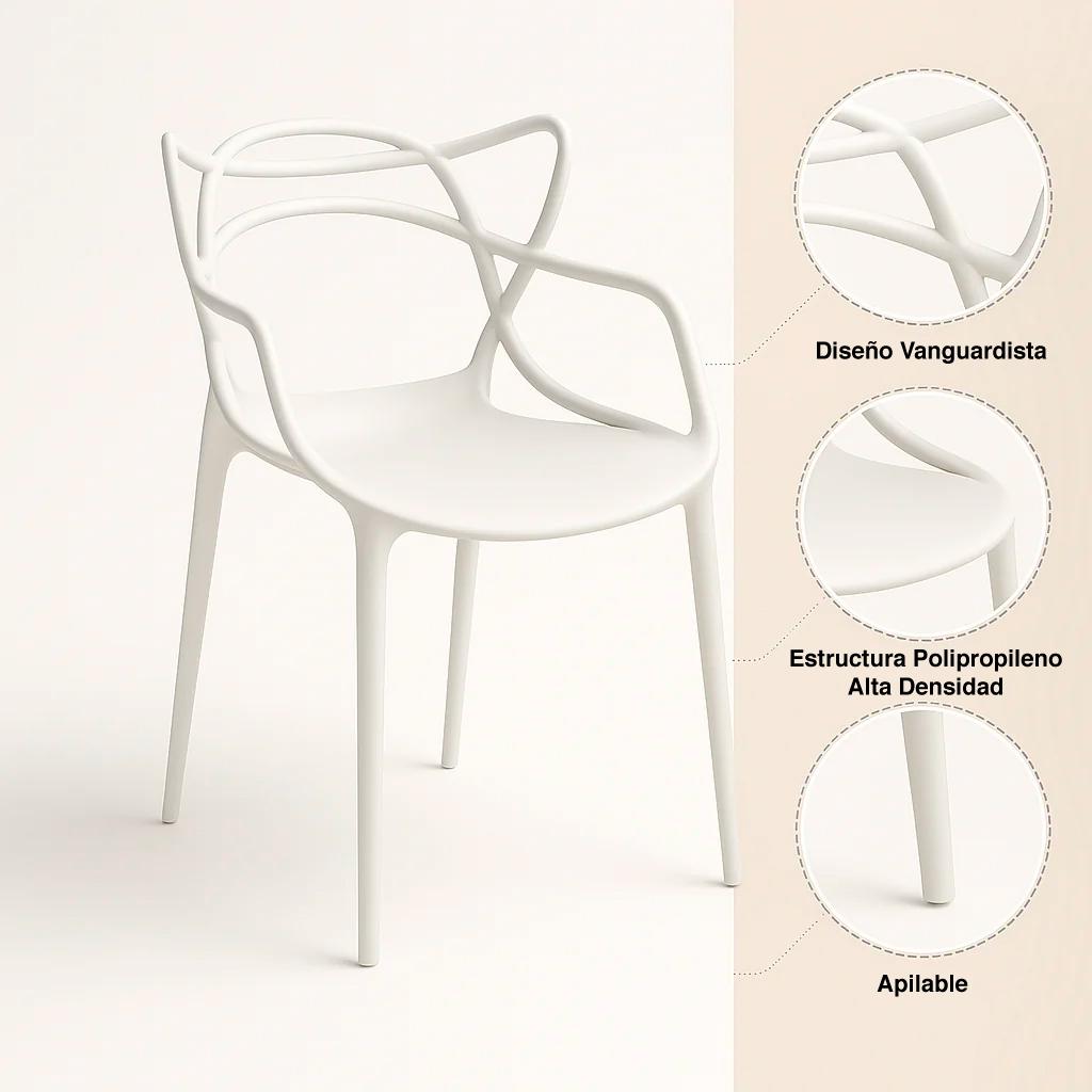 Silla de Terraza Exterior o comedor Master - Blanca