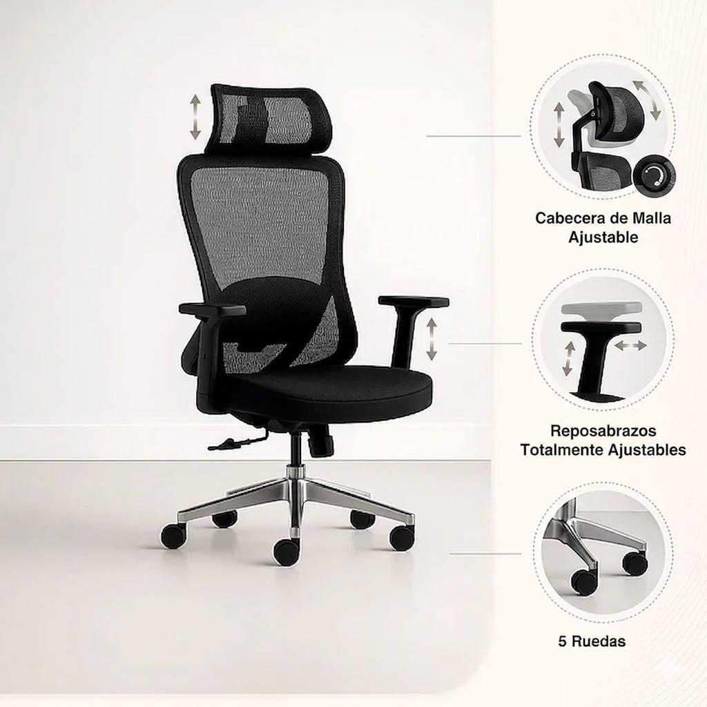Silla de Oficina Flexor - Negro