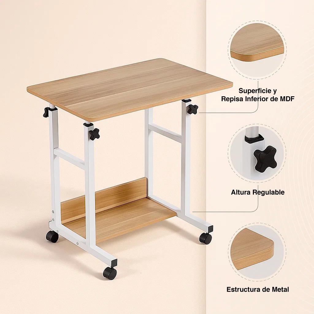 Mesa escritorio para Computador Ajustable 2.0 - Roble