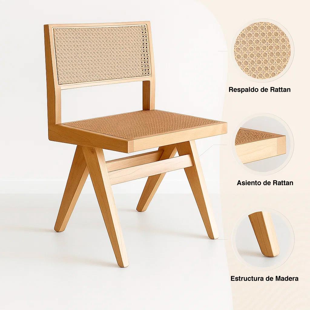 Silla Savia de Rattan - Natural