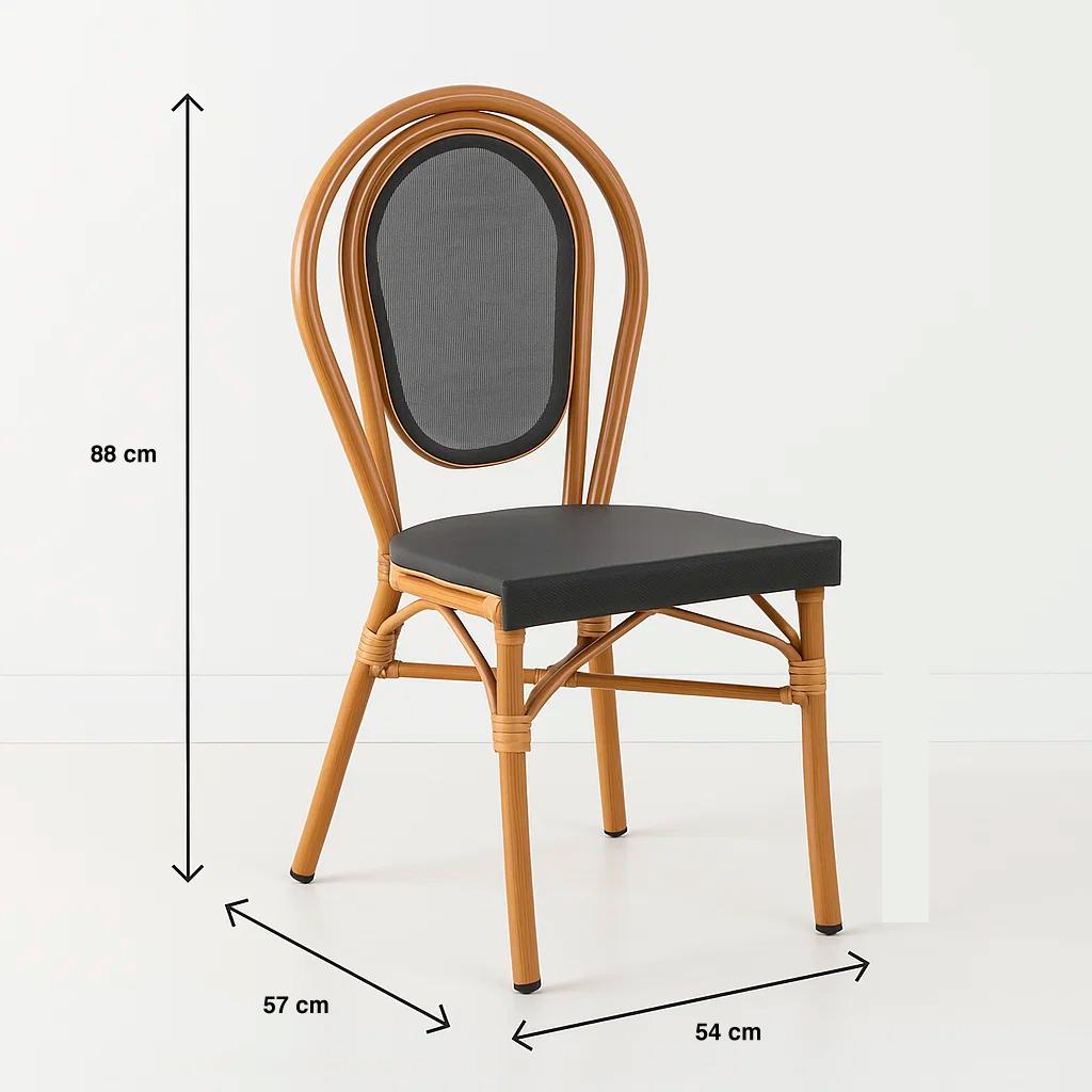 Silla Provence Parisina Rattan - Gris Oscuro