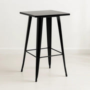 Mesa Tolix de bar o terraza o restaurant 105 cm de alto 60x60cm - Negra
