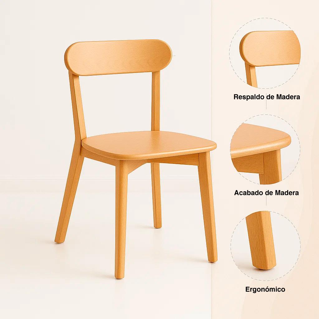 Silla Fresno de Madera - Natural