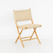 Silla Nido Plegable de Madera Rattan Natural