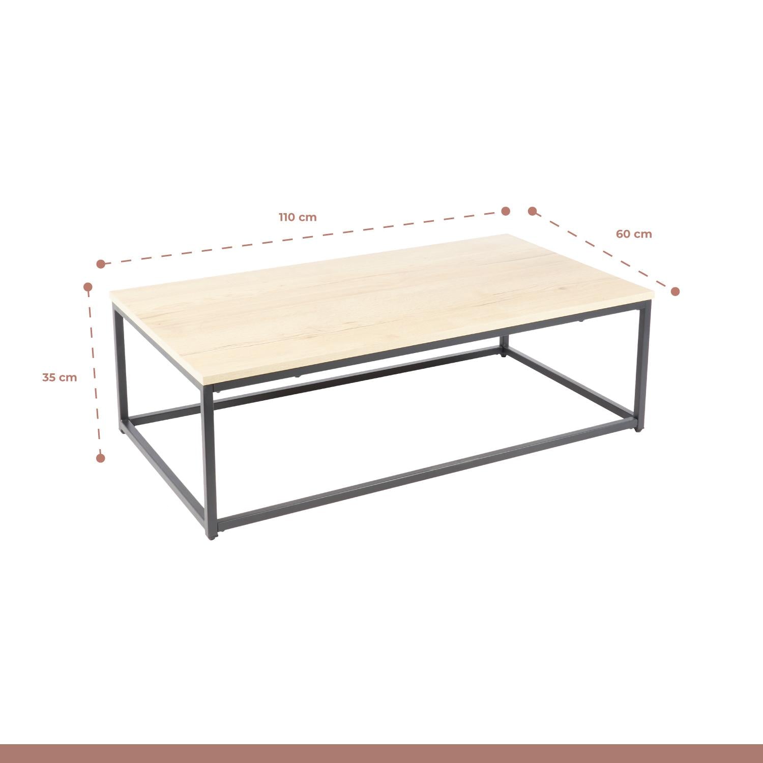 Mesa de centro rectangular 110x60 - Madera Clara