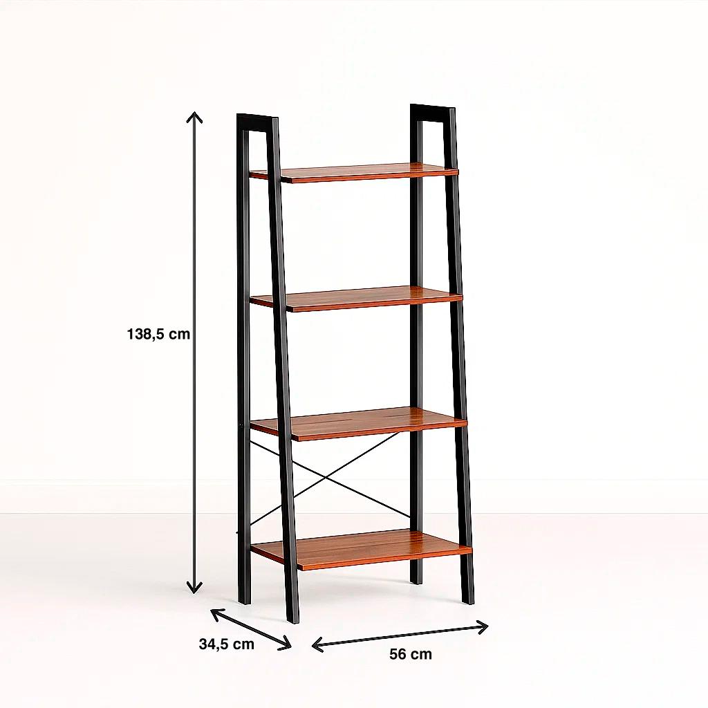 Estantería Industrial Loft Rack 4 Pisos 34,5x56x138.5