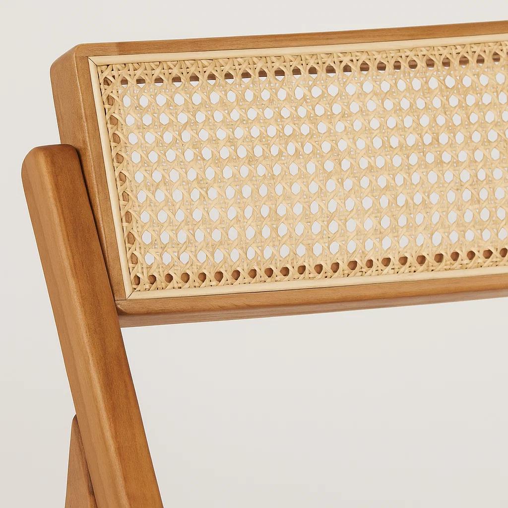 Silla Mistral Plegable de Madera Rattan Natural