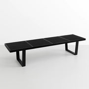 Banqueta de Madera y Metal George Nelson 160cm - Negra